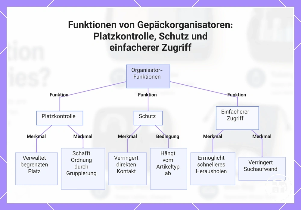Funktionen von Gepäck-Organizern: Raumkontrolle, Schutz und einfacherer Zugriff