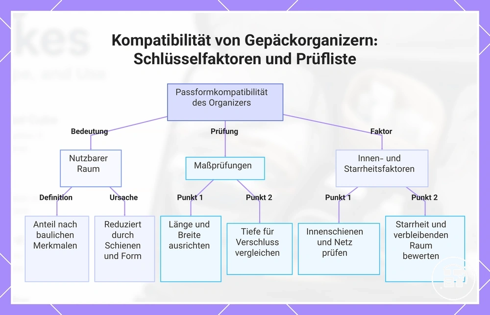 Kompatibilität von Gepäck-Organizern: Schlüsselfaktoren und Prüfliste