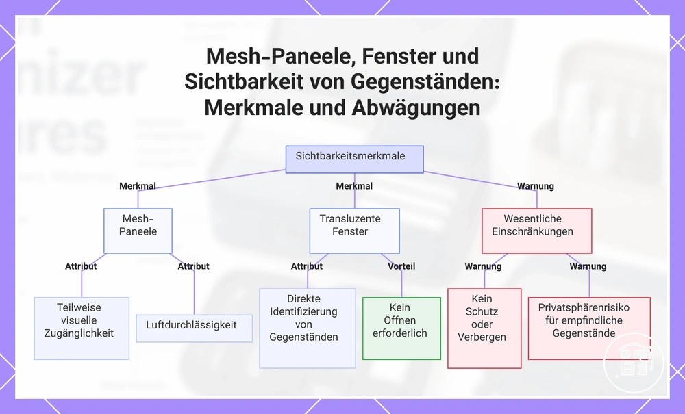 Mesh-Einsätze, Sichtfenster und Sichtbarkeit des Inhalts: Merkmale und Abwägungen