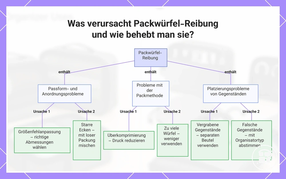 Probleme mit Packwürfeln und passende Anpassungen beim Packen