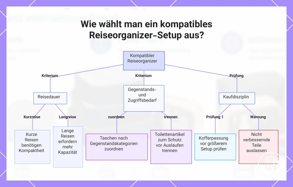 Kriterien zur Auswahl eines kompatiblen Reise-Organizer-Setups