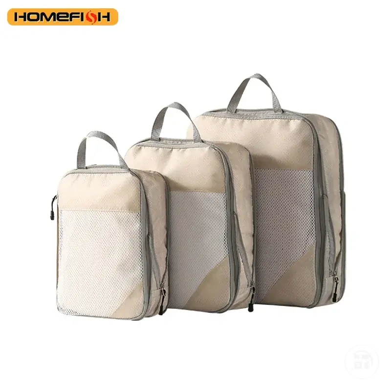 Carry-on compression packing cubes for luggage organization