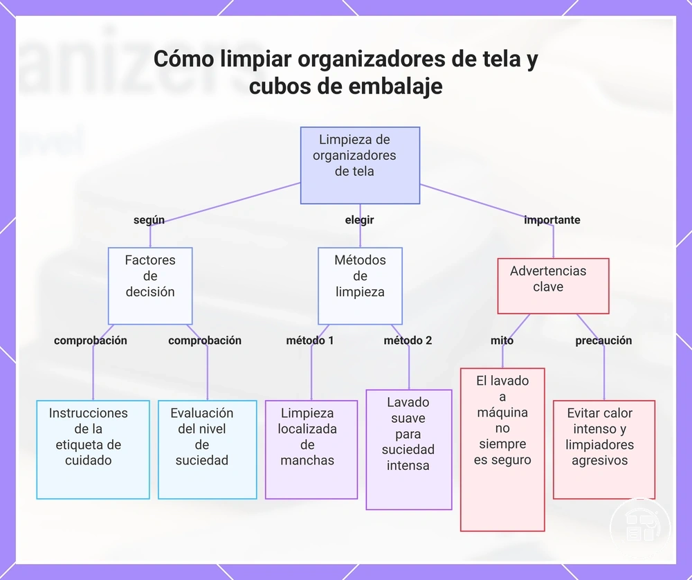 Cómo limpiar organizadores de tela y cubos organizadores