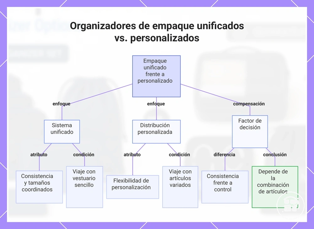 Organizadores de embalaje unificados vs. personalizados