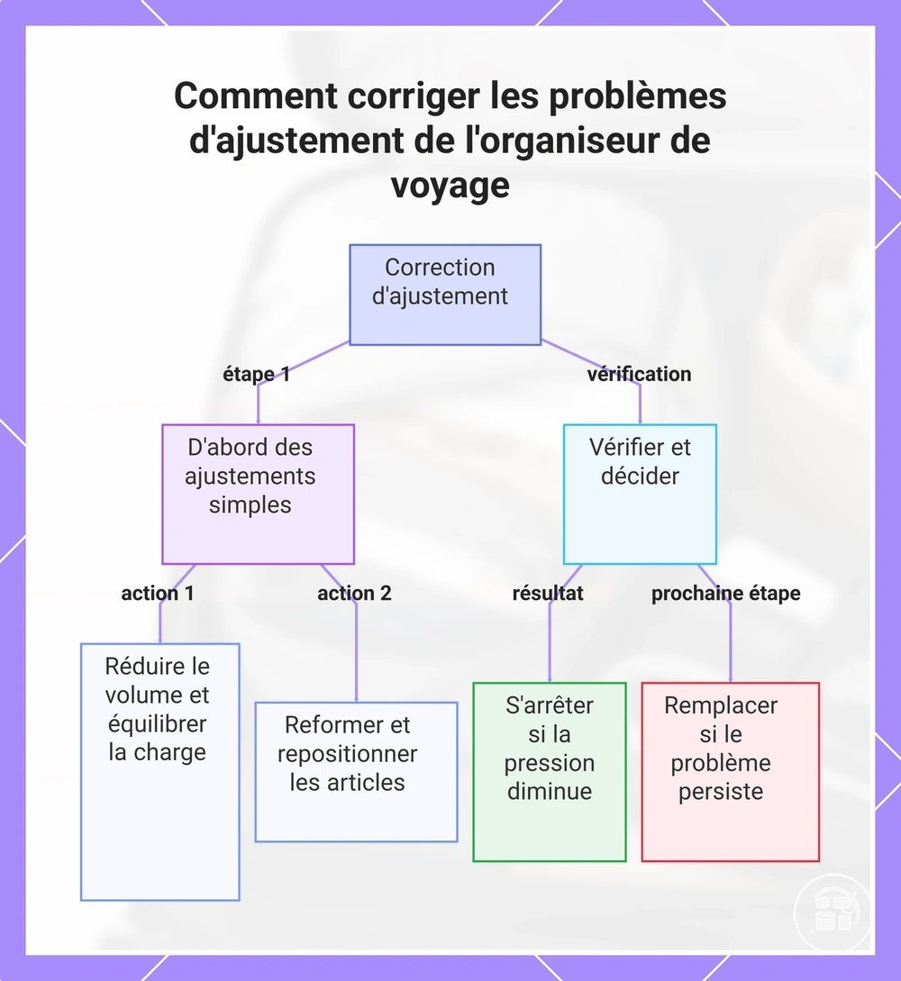Comment corriger les problèmes d'ajustement de l’organisateur de voyage