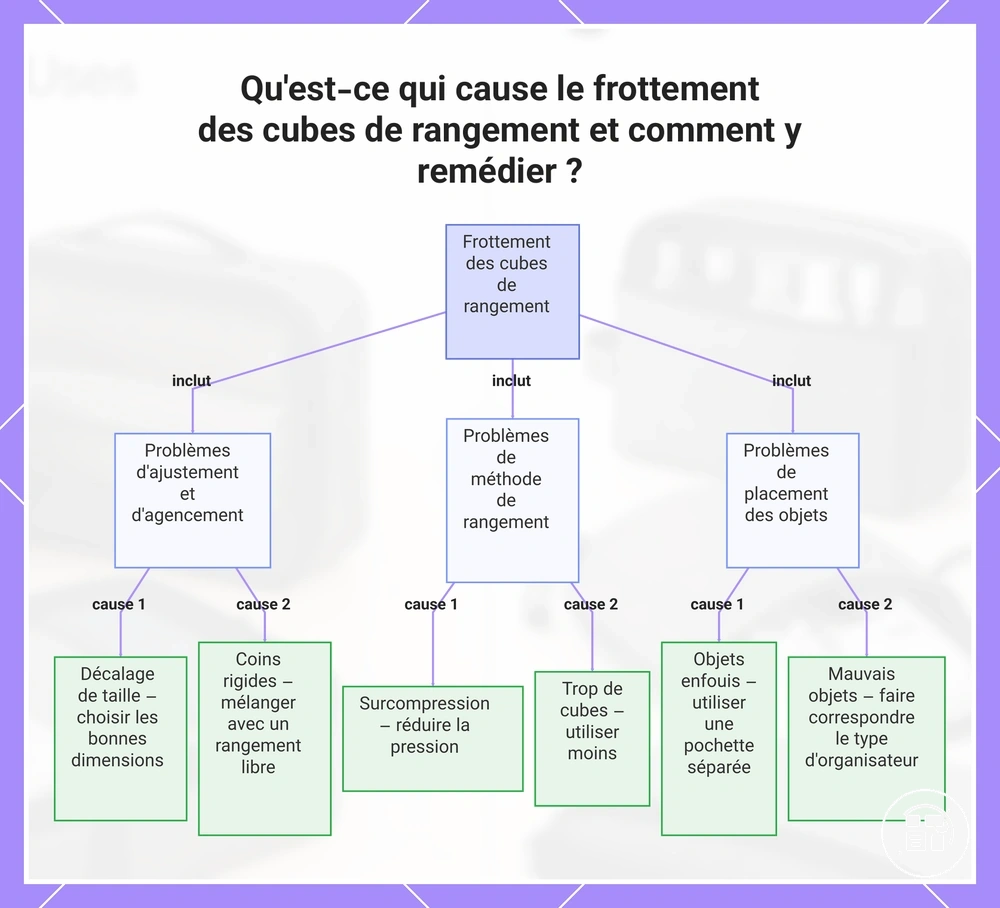 Causes des difficultés d’ajustement des cubes de rangement et solutions possibles