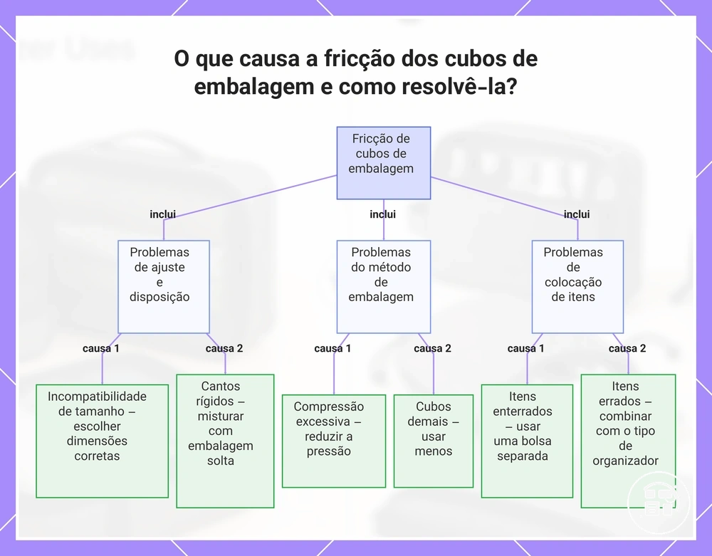 O que causa atrito no uso de cubos organizadores e como reduzir esse problema