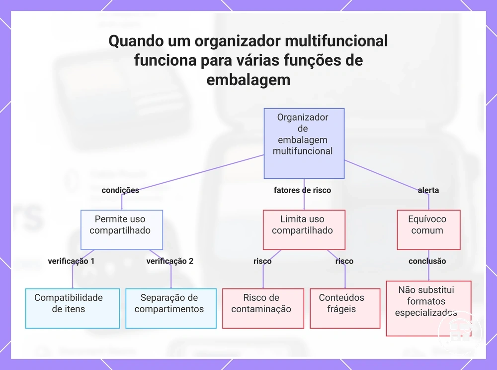 Quando um organizador multifuncional atende várias funções de arrumação