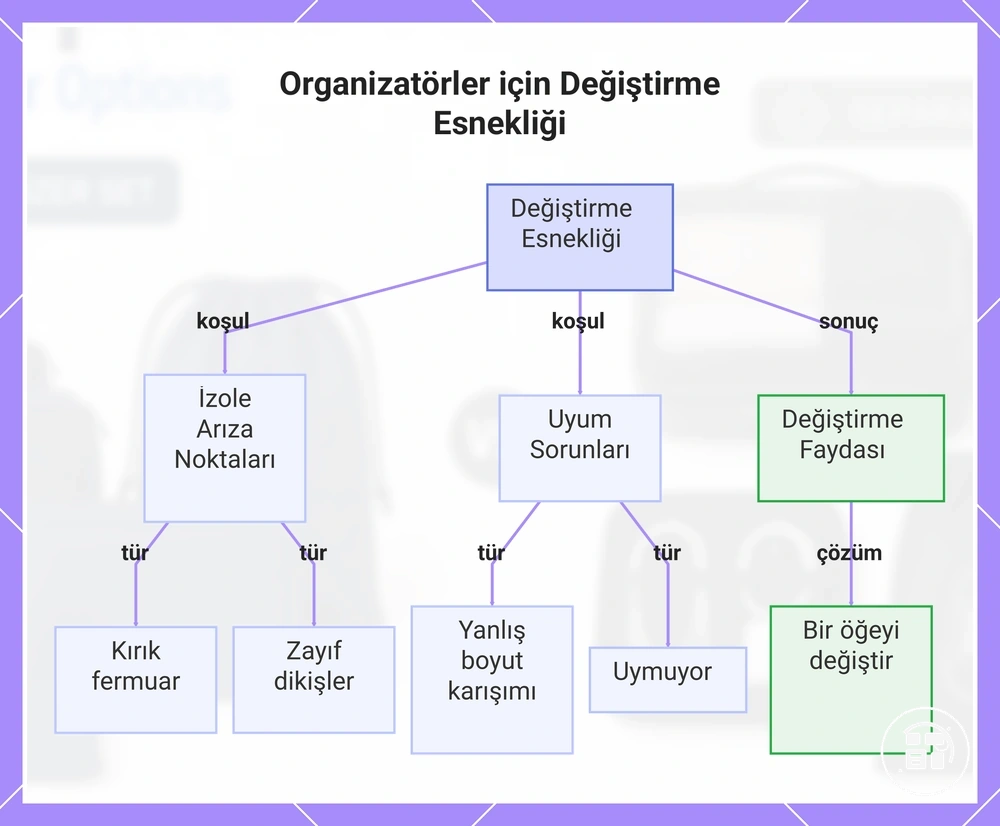 Düzenleyiciler için değiştirme esnekliği